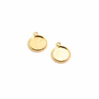 Fassungen 18k Gold beschichtet für 10 mm Cabochons 2...
