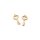 Anhänger Schlüssel mit Zirkonia 18k Gold beschichtet 2 Stück