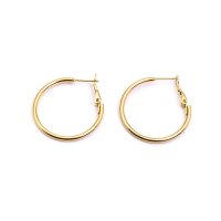 Creolen, 304 Edelstahl goldfarben PVD-beschichtet, 30 mm,...