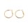 Creolen, 304 Edelstahl goldfarben PVD-beschichtet, 30 mm, 2 Stück