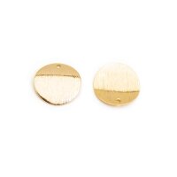 gebogene Plättchen aus Messing 18k Gold beschichtet...