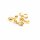 Collierschlaufen, Messing 24K goldbeschichtet, 14 mm, 4 Stück