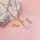 Collierschlaufen, Messing 24K goldbeschichtet, 14 mm, 4 Stück