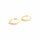 Creolen mit Zirkonia, Messing 18K goldbeschichtet, 17 mm, 2 Stück