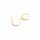 Creolen mit Zirkonia, Messing 18K goldbeschichtet, 17 mm, 2 Stück