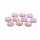 Resincabochons in fliederfarben mit goldfarbenen Glitter 12mm 10 Stück