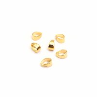 Collierschlaufen aus Messing 18k Goldbeschichtung 6 mm 6...