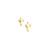 Zwischenperlen als Kreuz mit 18k Gold beschichtet 2...