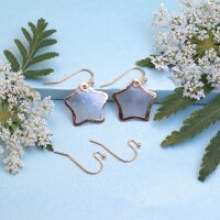 Ohrhaken mit Aufhängung aus Messing 18k Gold...