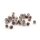 Facettierte Glasschliffperlen – 4 x 3,5 mm in Grau mit AB-Effekt 30 Stück