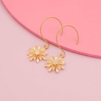 Halbcreolen Daisy mit Blumenanhänger und...