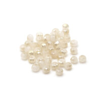 Glasschliffperlen in cremefarben beschichtet 2,5x2mm 50...