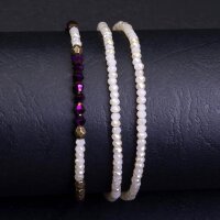 Glasschliffperlen in cremefarben beschichtet 2,5x2mm 50...