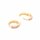 Creolen aus Messing mit Zirkonia 18k Gold beschichtet 13mm 2 Stück