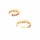 Creolen aus Messing mit Zirkonia 18k Gold beschichtet 13mm 2 Stück