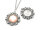 Fassungen mit Strasssteineinfassungen in antik silber für 14mm Cabochons 4 Stück