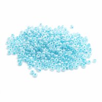 Rocailles Perlen in hellblau 3mm 20 Gramm