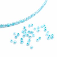 Rocailles Perlen in hellblau 3mm 20 Gramm