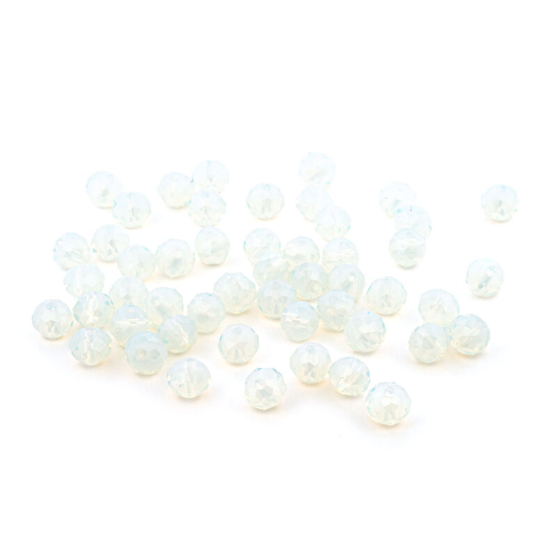Geschliffene Perlen aus Opalite 6 x 5 mm 50 Stück