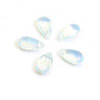 Glasanhänger als Tropfen Opalimitat 8x14mm 5 Stück