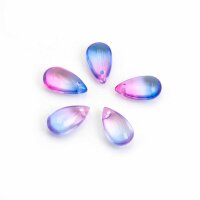 Glasanhänger als Tropfen Farbverlauf rosa blau...