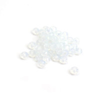 Glasschliffperlen als Rondell in weiß 4x3 mm 50...