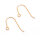 Ohrhaken mit Aufhängung, Messing, 14K Gold filled, 17 x 12 mm, 2 Stück