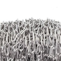 grobe Gliederkette in platinfarben 16x7mm 1m