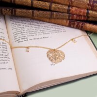 Anhänger als Monstera aus Messing mit Anlaufschutz...