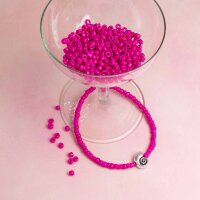 Rocailles Perlen in fuchsia 3mm 20g