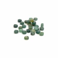 flache Perlen aus natürlichem Moosachat 5mm 20...