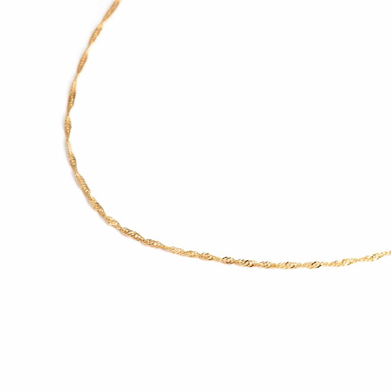 fertige Singapurkette Messing 18k Goldbeschichtung 1 Stück