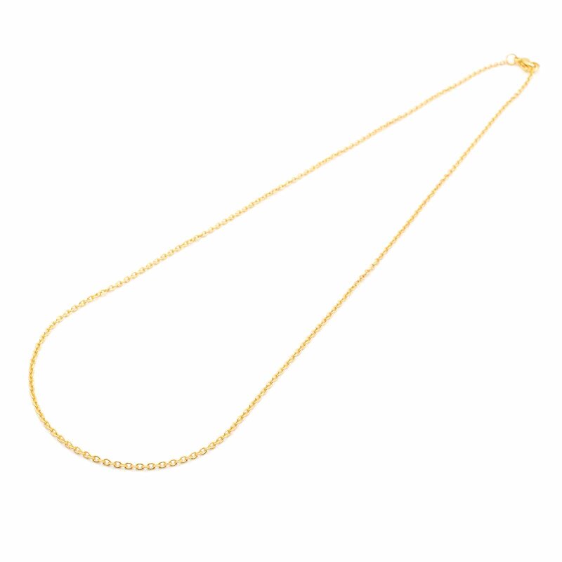 fertige Gliederkette aus 304 Edelstahl mit 18k Goldbeschichtung & Ionenplattierung 45 cm 1 Stück