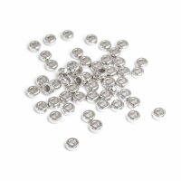 flache Zwischenperlen in platinfarben 5,5mm 50 Stück