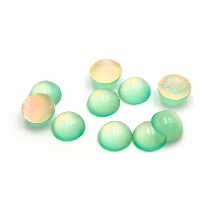 Resincabochons im Cateye-Design in aquamarine 12mm 10 Stück