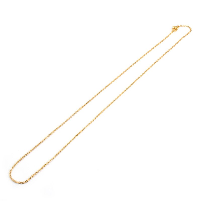 Fertige Gliederkette aus 304 Edelstahl mit PVD-Goldbeschichtung, 60 cm