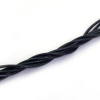 Lederband in blauschwarz 2mm 2 Meter