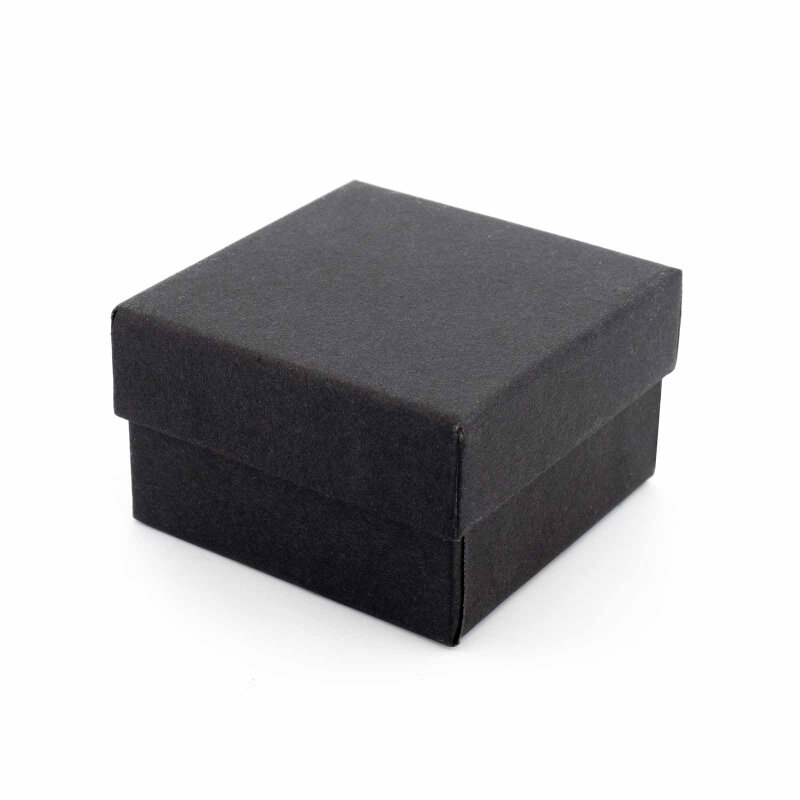 Schmuckbox aus Karton in Schwarz 5x5x3 cm 2 Stück