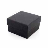 Schmuckbox aus Karton in Schwarz 5x5x3 cm 2 Stück