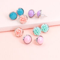 Set Frieda Ohrstecker mit Cabochons selber machen