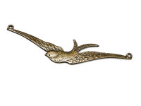 3 große Schwalben in antik Bronze als Verbinder
