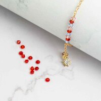 Kristallglasperlen als Bicone 3mm in rot 10 Stück