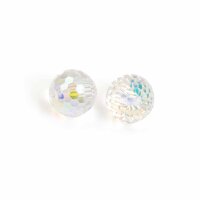 facettierte Kristallglasperlen mit Holo Effekt 8mm 2...