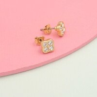 Dyrberg/Kern Rose Ohrstecker mit Zirkonia in goldfarben