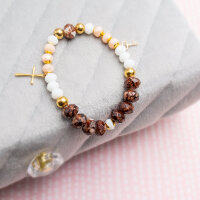 Armband Sofia mit Glasschliffperlen selber machen
