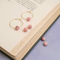 Perlen aus natürlichem Rhodochrosit 6mm 2 Stück