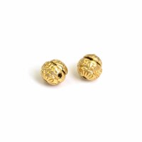 Guru Perle aus Messing mit 14k Gold Beschichtung 8mm 2...