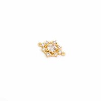 Verbinder mit Zirkonia Schmucksteinen 18k Gold...
