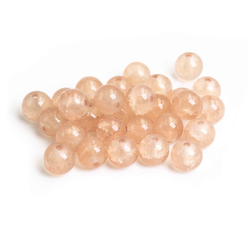 Crackleglasperlen in beige 8mm 30 Stück