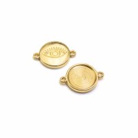 Fassungen als Verbinder mit Auge und Goldbeschichtung...
